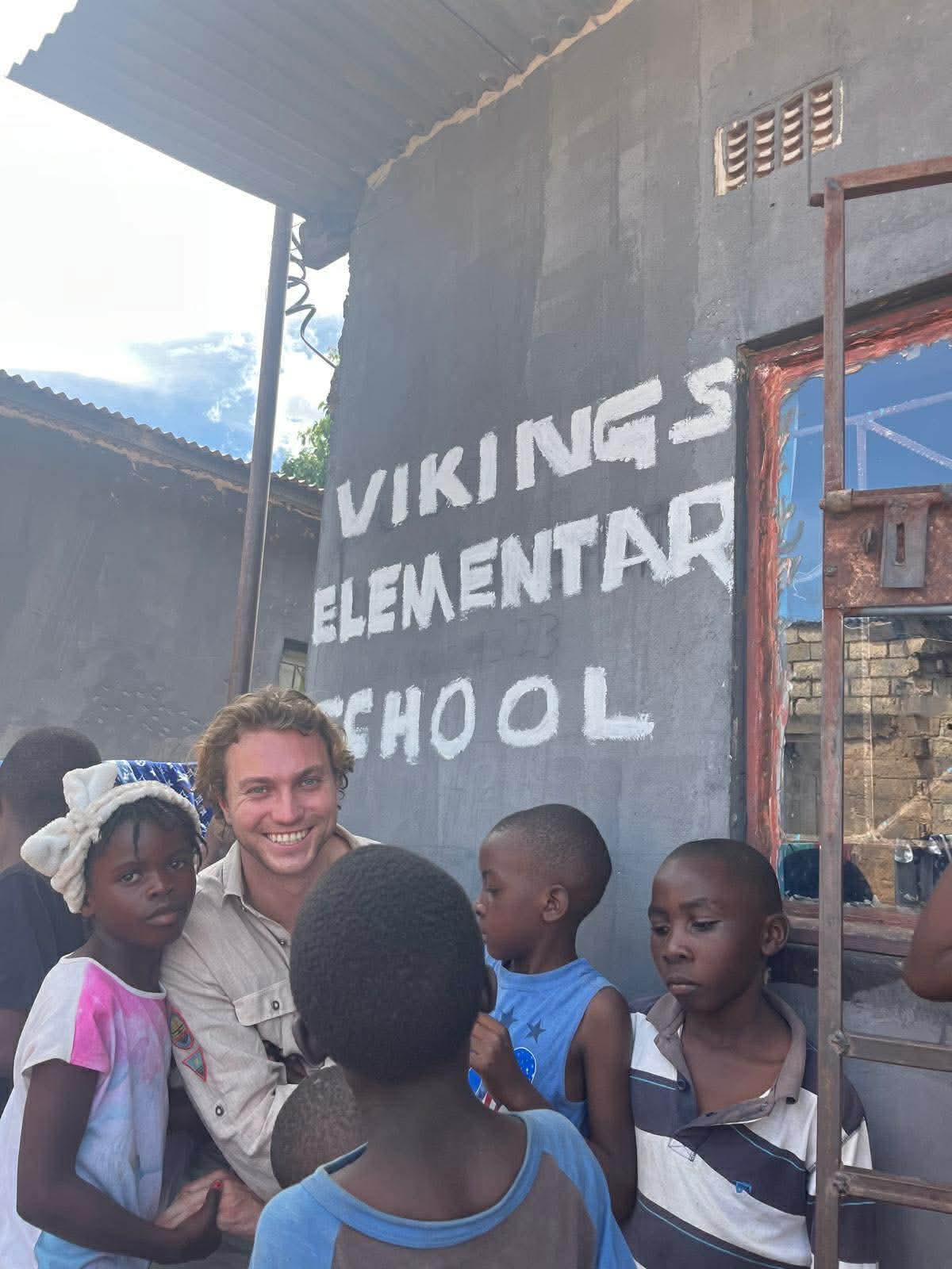 Vikings Elementary School painted sign